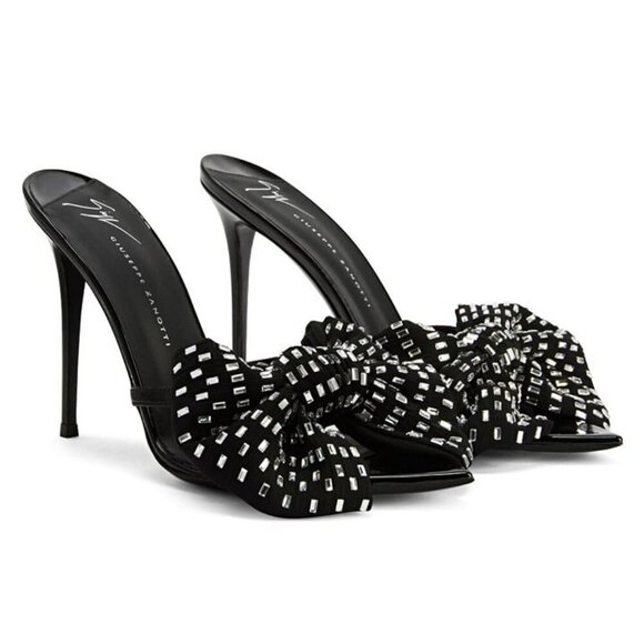 Giuseppe Zanotti Intriigo Alexandrine 90 Embellished Sandals Size 37 MSRP $1,195 - Picture 1 of 11